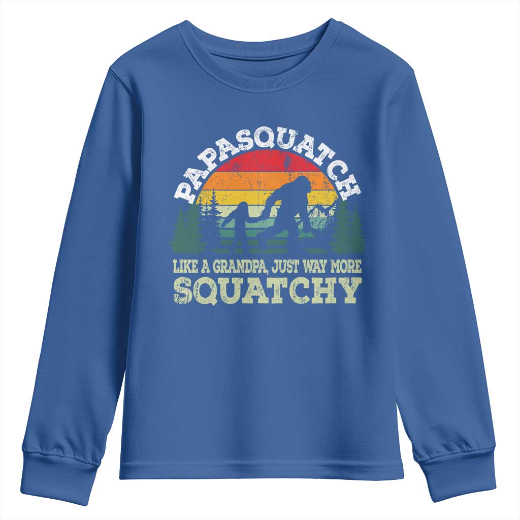Grandpa Bigfoot Youth Sweatshirt Retro Sasquatch Funny - Wonder Print Shop