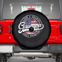 Grumpa Like Regular Grandpa Only Grumpier Spare Tire Cover Funny Grandfather Grandpa American Flag