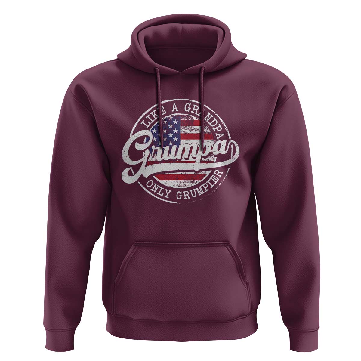 Grumpa Like Regular Grandpa Only Grumpier Hoodie Funny Grandfather Grandpa American Flag