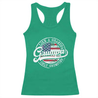 Grumpa Like Regular Grandpa Only Grumpier Racerback Tank Top Funny Grandfather Grandpa American Flag
