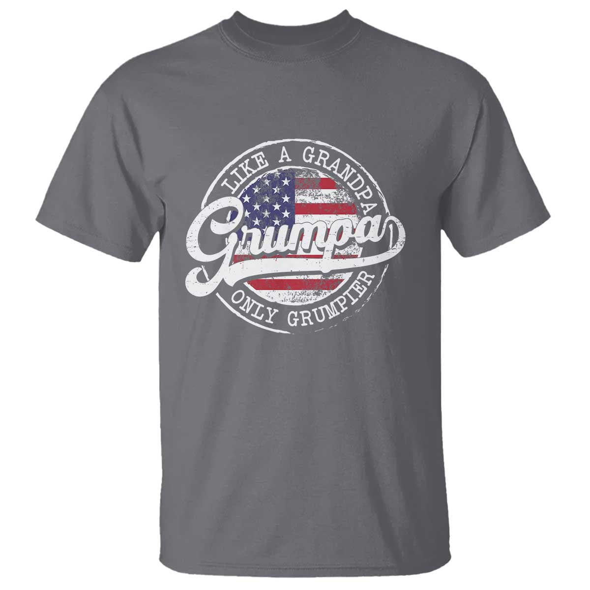 Grumpa Like Regular Grandpa Only Grumpier T Shirt Funny Grandfather Grandpa American Flag