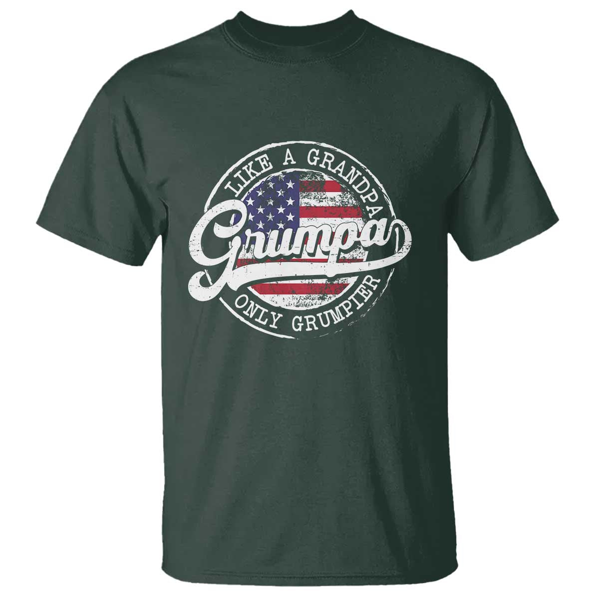 Grumpa Like Regular Grandpa Only Grumpier T Shirt Funny Grandfather Grandpa American Flag