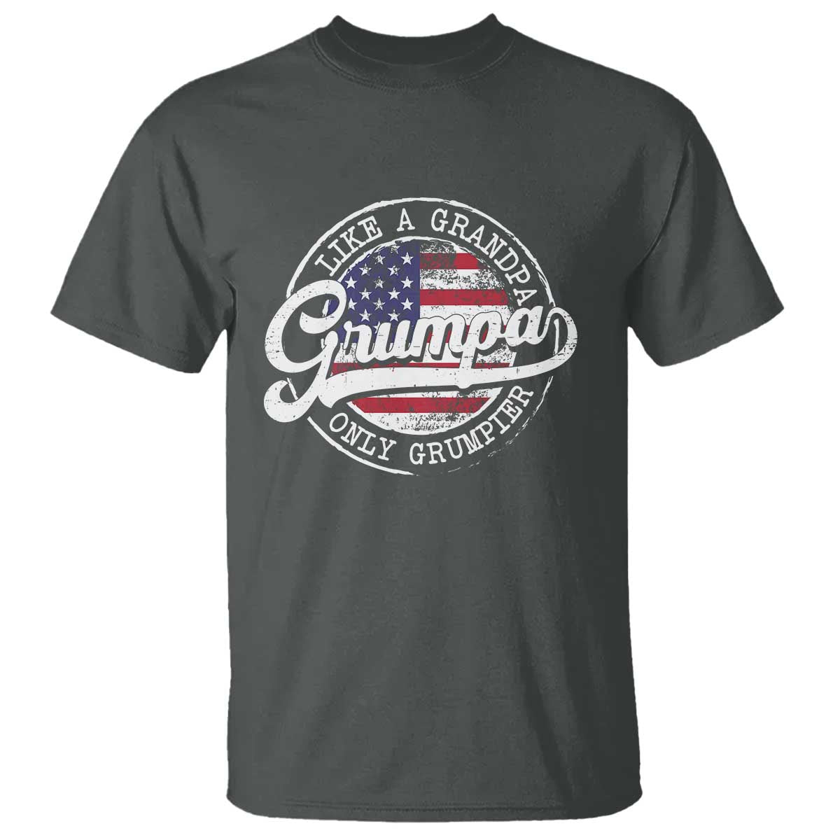Grumpa Like Regular Grandpa Only Grumpier T Shirt Funny Grandfather Grandpa American Flag