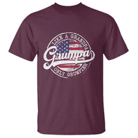 Grumpa Like Regular Grandpa Only Grumpier T Shirt Funny Grandfather Grandpa American Flag