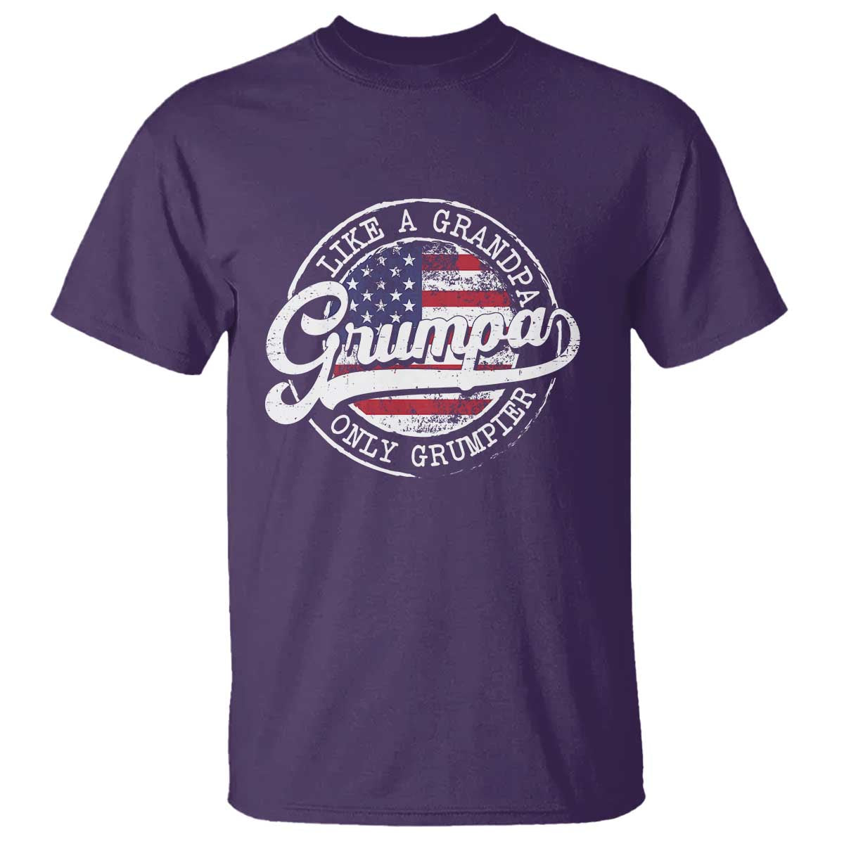 Grumpa Like Regular Grandpa Only Grumpier T Shirt Funny Grandfather Grandpa American Flag