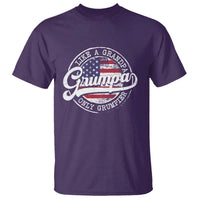 Grumpa Like Regular Grandpa Only Grumpier T Shirt Funny Grandfather Grandpa American Flag