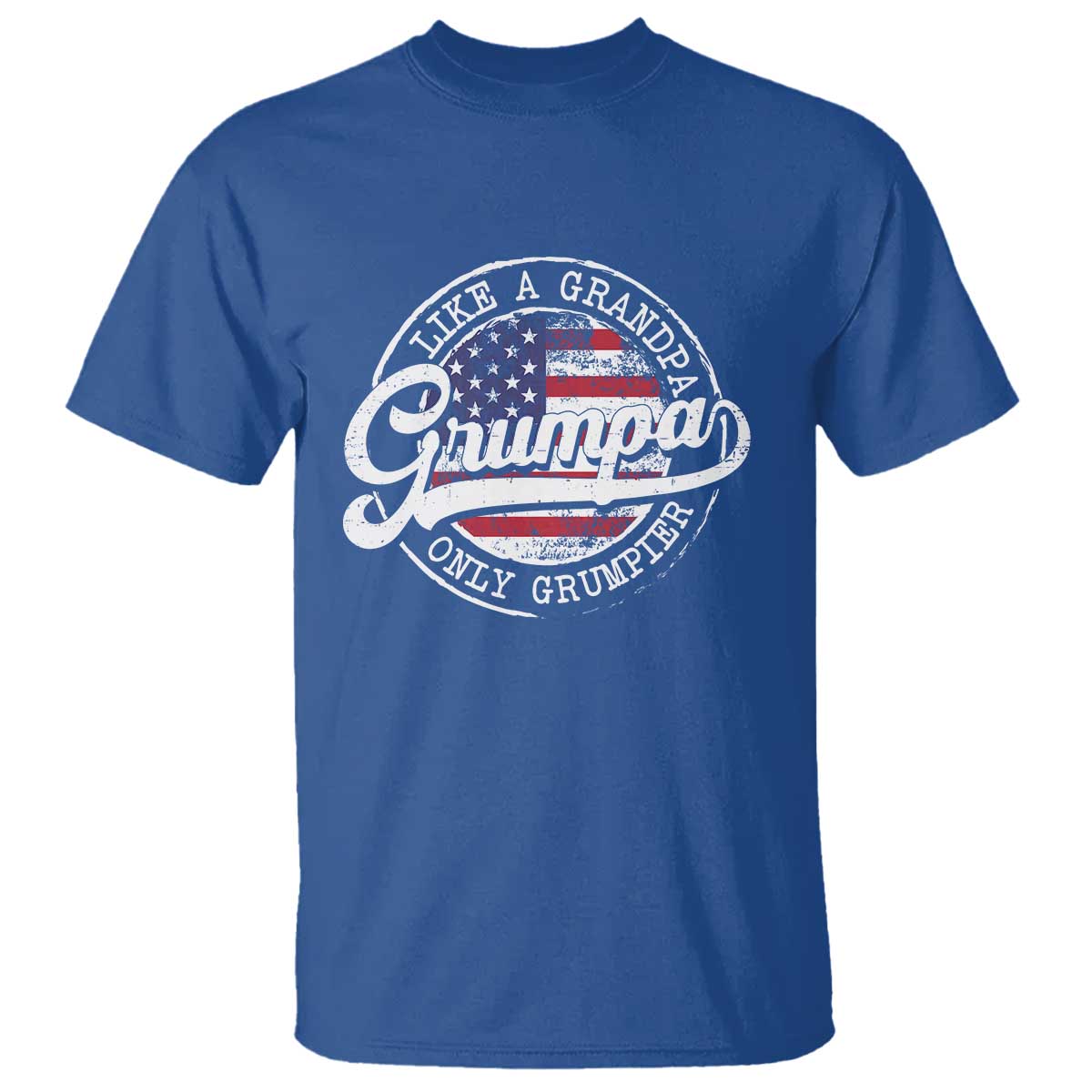 Grumpa Like Regular Grandpa Only Grumpier T Shirt Funny Grandfather Grandpa American Flag