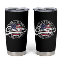 Grumpa Like Regular Grandpa Only Grumpier Tumbler Cup Funny Grandfather Grandpa American Flag