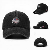 Grumpa Like Regular Grandpa Only Grumpier Washed Cotton Baseball Cap Funny Grandfather Grandpa American Flag