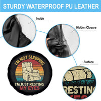 Dad Papa Grandpa Jokes Spare Tire Cover I'm Not Sleeping I'm Just Resting My Eyes