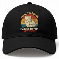 Dad Papa Grandpa Jokes Baseball Cap I'm Not Sleeping I'm Just Resting My Eyes