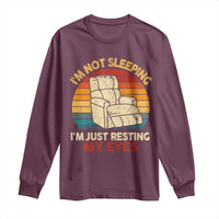 Dad Papa Grandpa Jokes Long Sleeve Shirt I'm Not Sleeping I'm Just Resting My Eyes