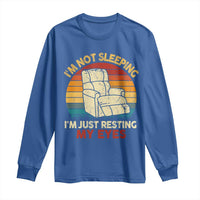 Dad Papa Grandpa Jokes Long Sleeve Shirt I'm Not Sleeping I'm Just Resting My Eyes
