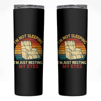 Dad Papa Grandpa Jokes Skinny Tumbler I'm Not Sleeping I'm Just Resting My Eyes