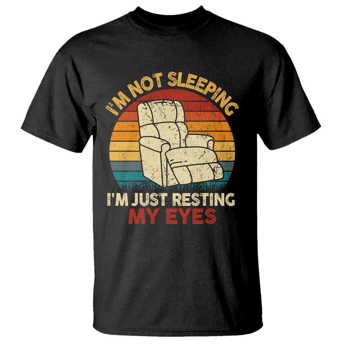 Dad Papa Grandpa Jokes T Shirt I'm Not Sleeping I'm Just Resting My Eyes