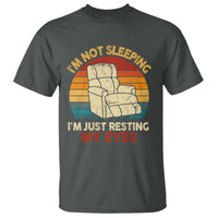 Dad Papa Grandpa Jokes T Shirt I'm Not Sleeping I'm Just Resting My Eyes