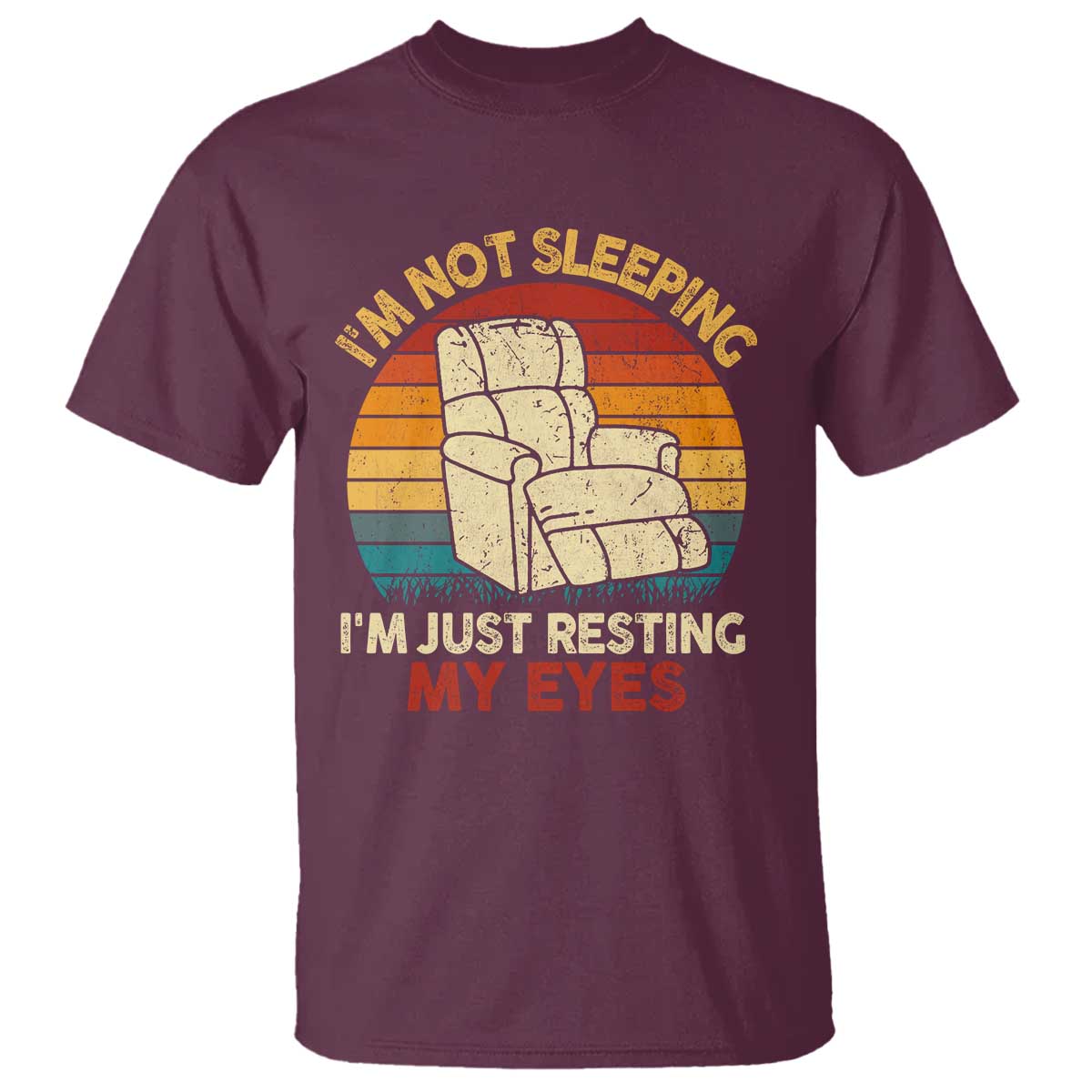 Dad Papa Grandpa Jokes T Shirt I'm Not Sleeping I'm Just Resting My Eyes