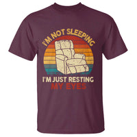 Dad Papa Grandpa Jokes T Shirt I'm Not Sleeping I'm Just Resting My Eyes