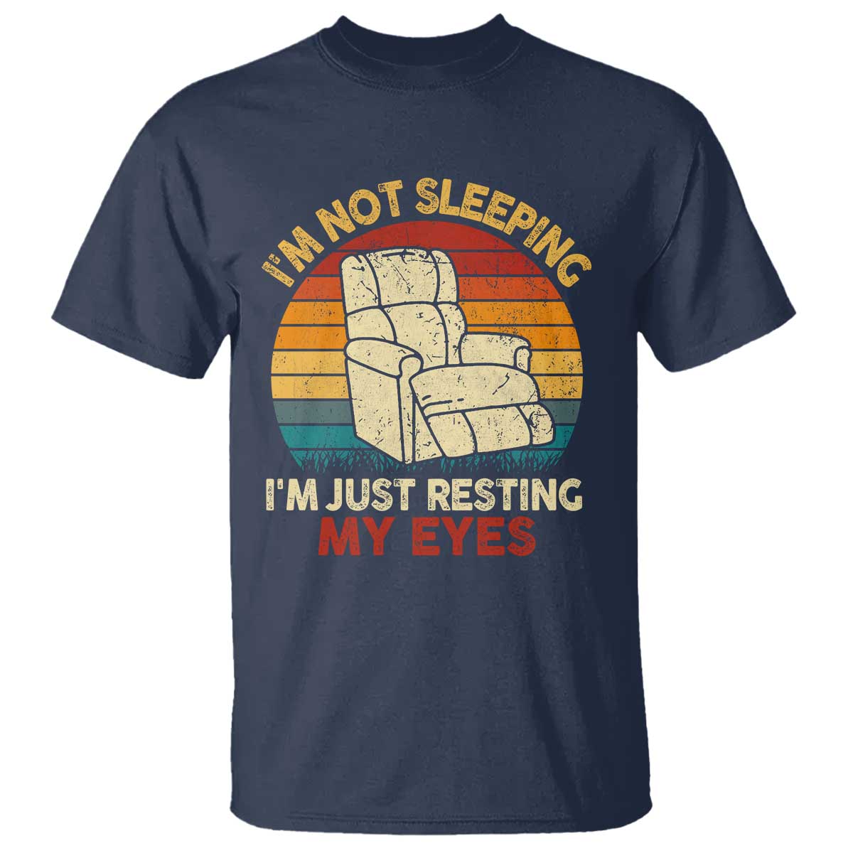 Dad Papa Grandpa Jokes T Shirt I'm Not Sleeping I'm Just Resting My Eyes