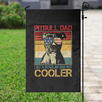 Vintage Pitbull Dad Garden Flag Like A Regular Dad But Cooler - Wonder Print Shop