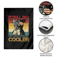 Vintage Pitbull Dad Garden Flag Like A Regular Dad But Cooler - Wonder Print Shop
