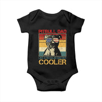Vintage Pitbull Dad Baby Onesie Like A Regular Dad But Cooler - Wonder Print Shop