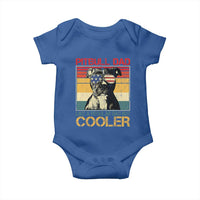 Vintage Pitbull Dad Baby Onesie Like A Regular Dad But Cooler - Wonder Print Shop