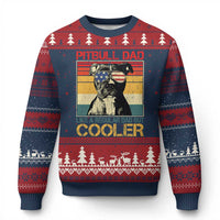 Vintage Pitbull Dad Ugly Christmas Sweater Like A Regular Dad But Cooler - Wonder Print Shop