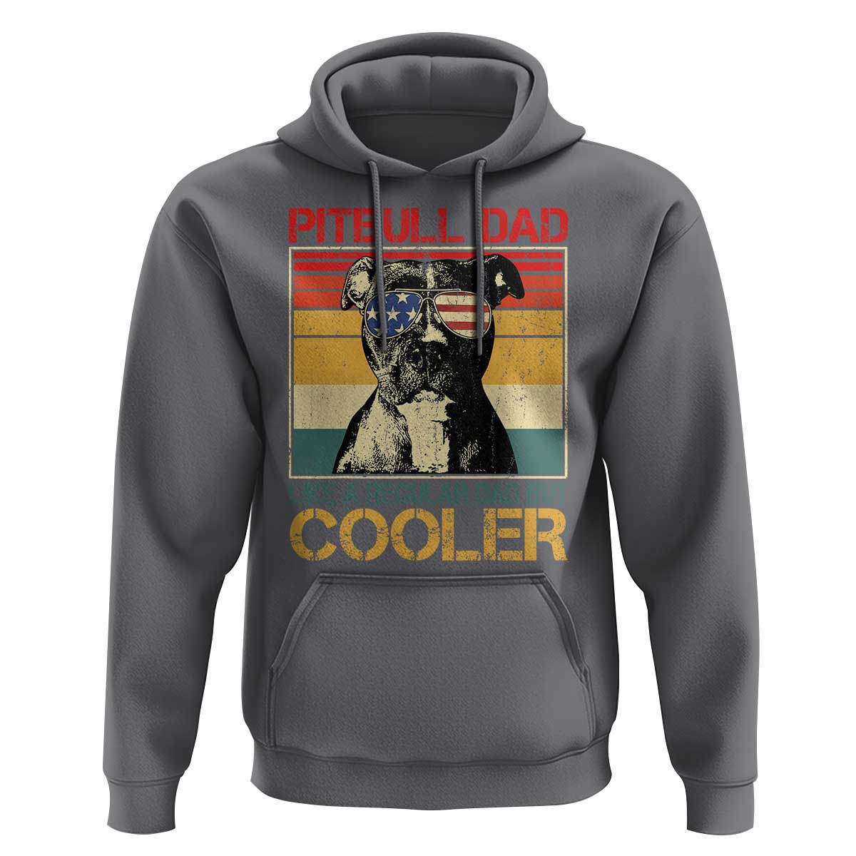 Vintage Pitbull Dad Hoodie Like A Regular Dad But Cooler - Wonder Print Shop