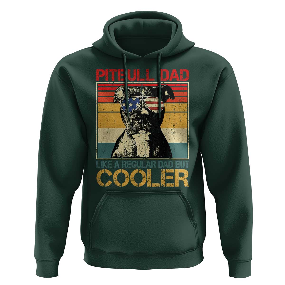Vintage Pitbull Dad Hoodie Like A Regular Dad But Cooler - Wonder Print Shop