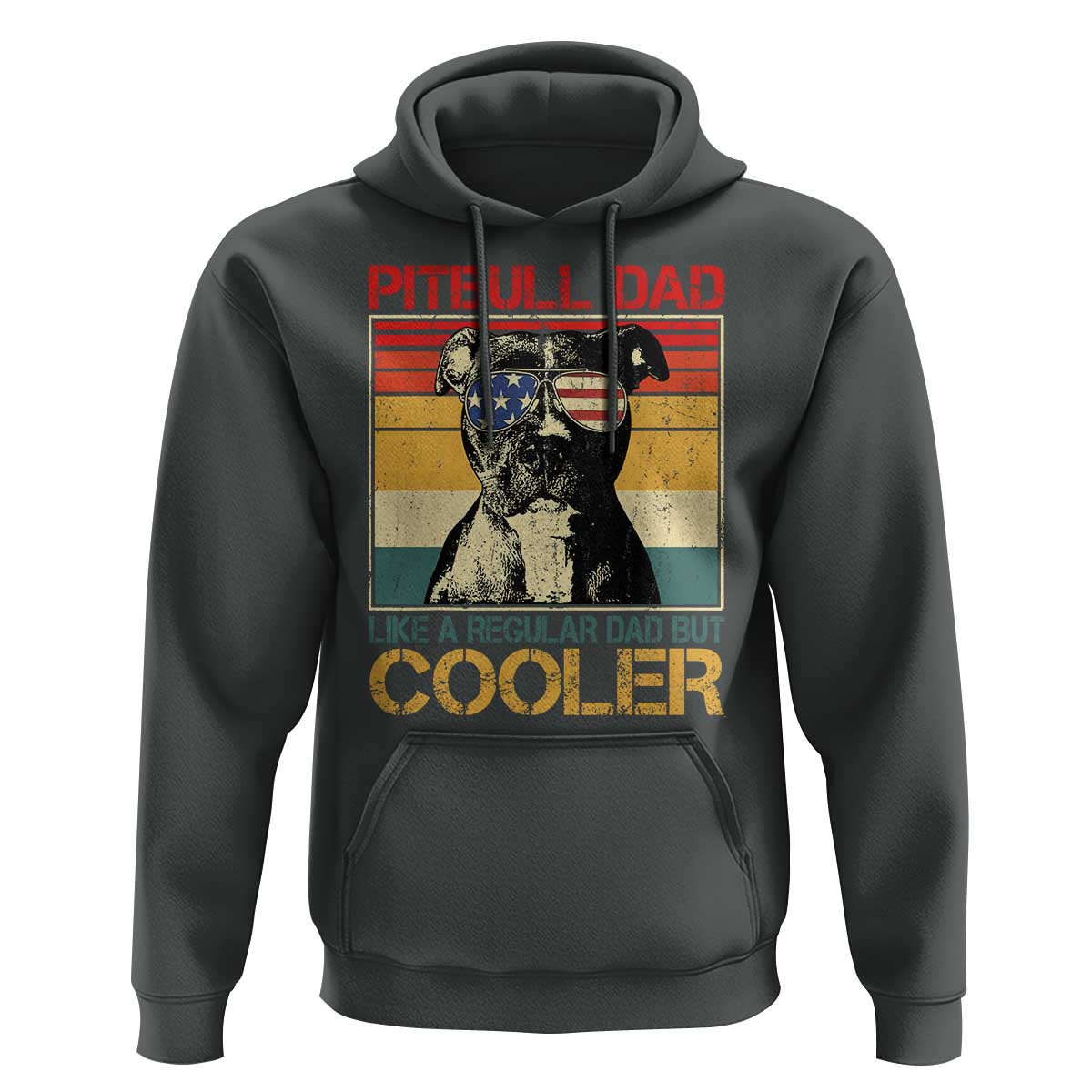Vintage Pitbull Dad Hoodie Like A Regular Dad But Cooler - Wonder Print Shop