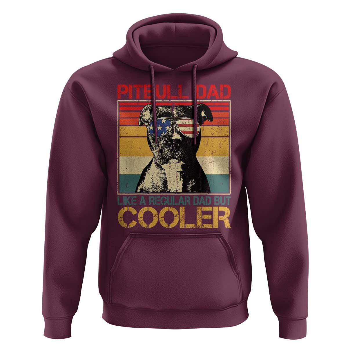 Vintage Pitbull Dad Hoodie Like A Regular Dad But Cooler - Wonder Print Shop