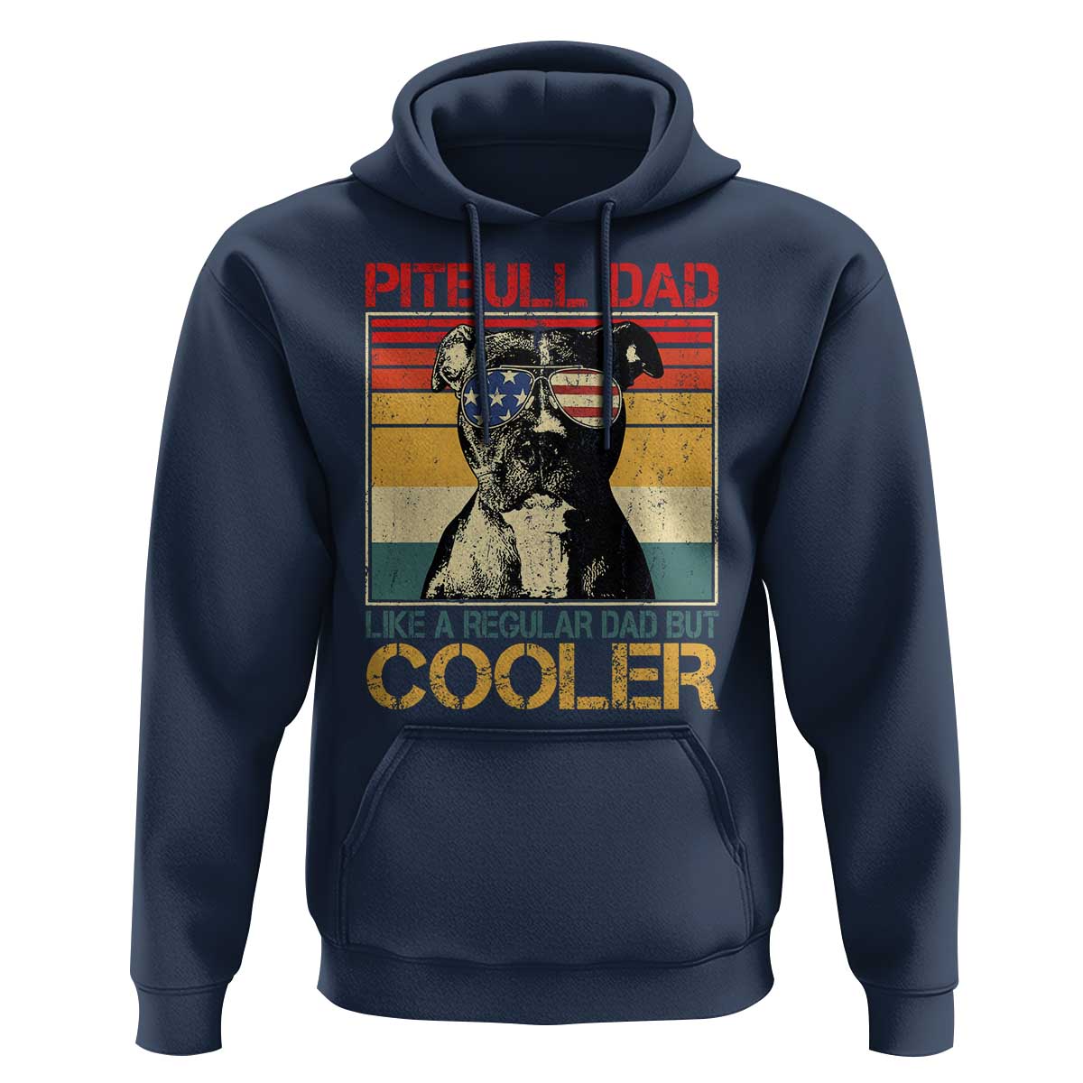 Vintage Pitbull Dad Hoodie Like A Regular Dad But Cooler - Wonder Print Shop