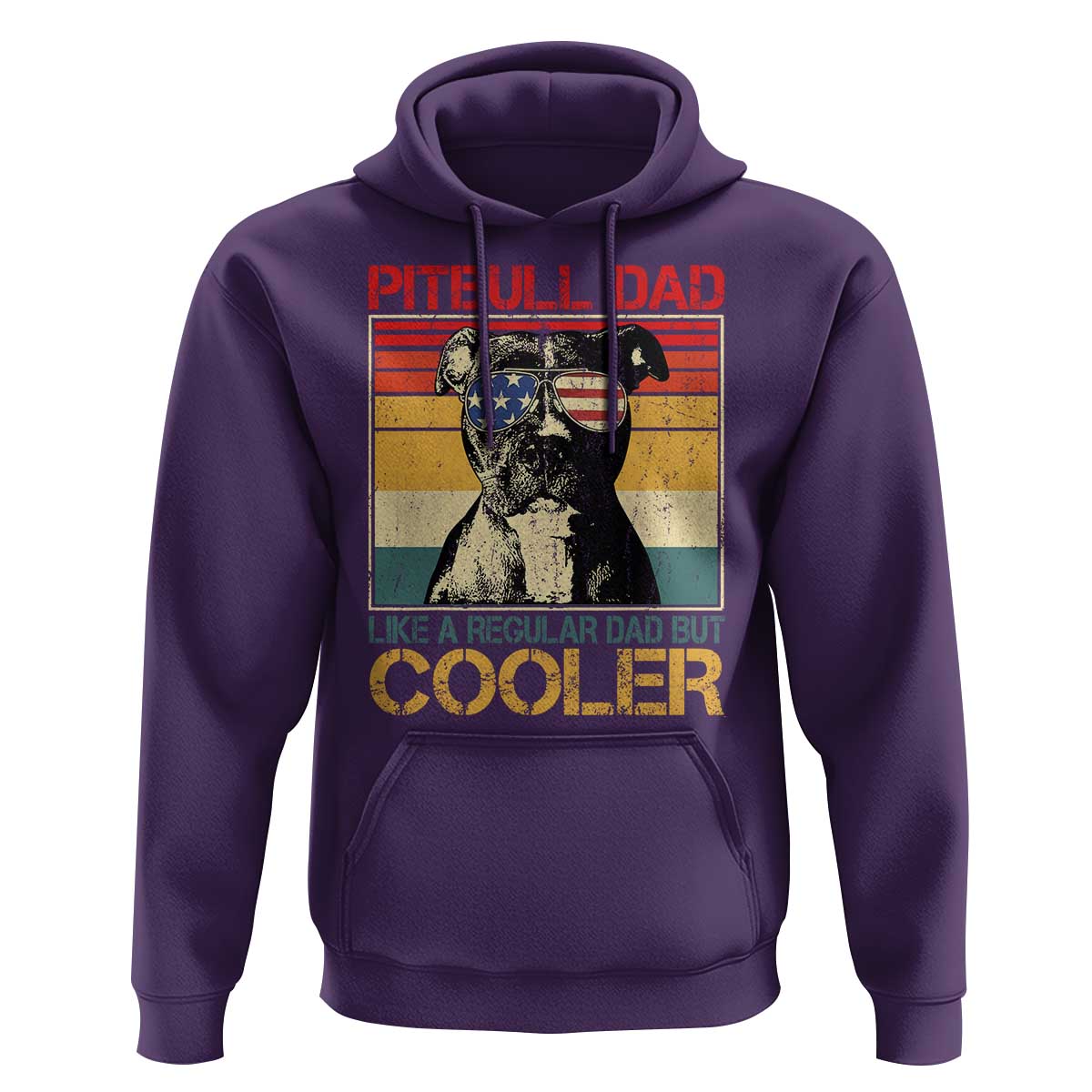 Vintage Pitbull Dad Hoodie Like A Regular Dad But Cooler - Wonder Print Shop