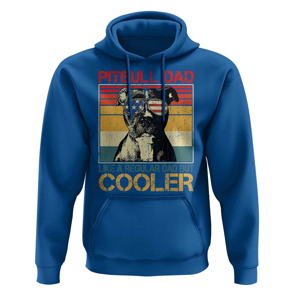 Vintage Pitbull Dad Hoodie Like A Regular Dad But Cooler - Wonder Print Shop