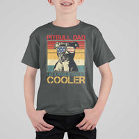 Vintage Pitbull Dad T Shirt For Kid Like A Regular Dad But Cooler - Wonder Print Shop