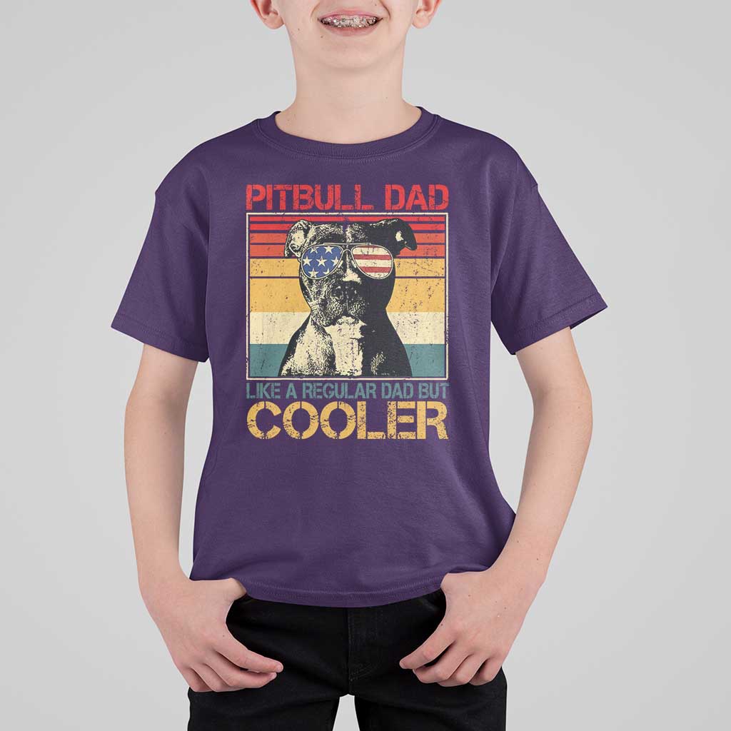 Vintage Pitbull Dad T Shirt For Kid Like A Regular Dad But Cooler - Wonder Print Shop
