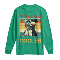 Vintage Pitbull Dad Long Sleeve Shirt Like A Regular Dad But Cooler - Wonder Print Shop