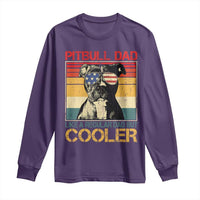 Vintage Pitbull Dad Long Sleeve Shirt Like A Regular Dad But Cooler - Wonder Print Shop