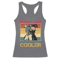 Vintage Pitbull Dad Racerback Tank Top Like A Regular Dad But Cooler - Wonder Print Shop