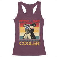 Vintage Pitbull Dad Racerback Tank Top Like A Regular Dad But Cooler - Wonder Print Shop