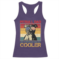Vintage Pitbull Dad Racerback Tank Top Like A Regular Dad But Cooler - Wonder Print Shop