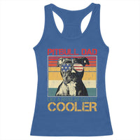 Vintage Pitbull Dad Racerback Tank Top Like A Regular Dad But Cooler - Wonder Print Shop