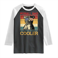 Vintage Pitbull Dad Raglan Shirt Like A Regular Dad But Cooler - Wonder Print Shop