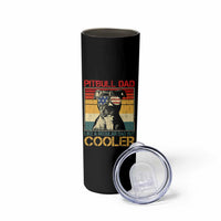 Vintage Pitbull Dad Skinny Tumbler Like A Regular Dad But Cooler - Wonder Print Shop