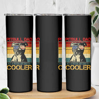 Vintage Pitbull Dad Skinny Tumbler Like A Regular Dad But Cooler - Wonder Print Shop