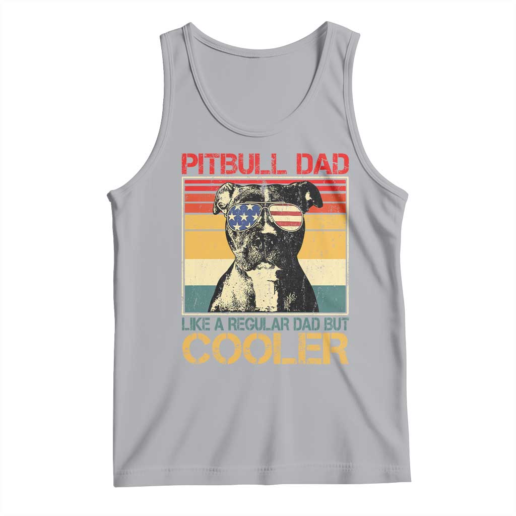 Vintage Pitbull Dad Tank Top Like A Regular Dad But Cooler - Wonder Print Shop
