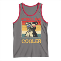 Vintage Pitbull Dad Tank Top Like A Regular Dad But Cooler - Wonder Print Shop