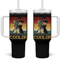 Vintage Pitbull Dad Tumbler With Handle Like A Regular Dad But Cooler - Wonder Print Shop
