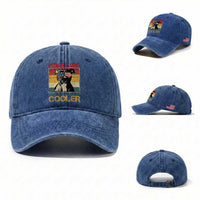 Vintage Pitbull Dad Washed Cotton Baseball Cap Like A Regular Dad But Cooler